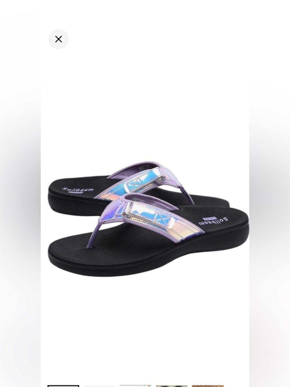 New  Sollbeam Women's Orthopedic Comfort Iridescent Sandals - Picture 4 of 7
